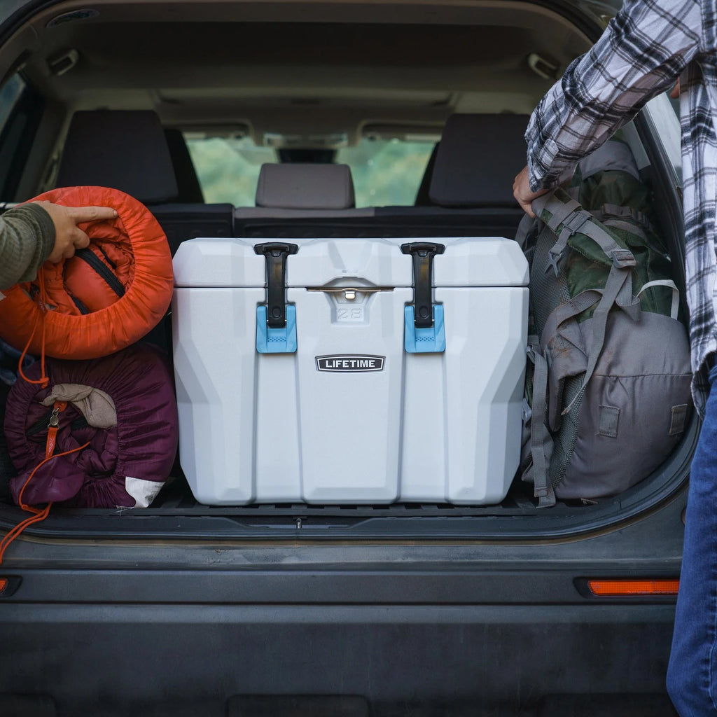 Lifetime Bear-Resistant High Performance Camping Cooler, 28 qt, 20 Can Capacity, Boulder Gray - 91289