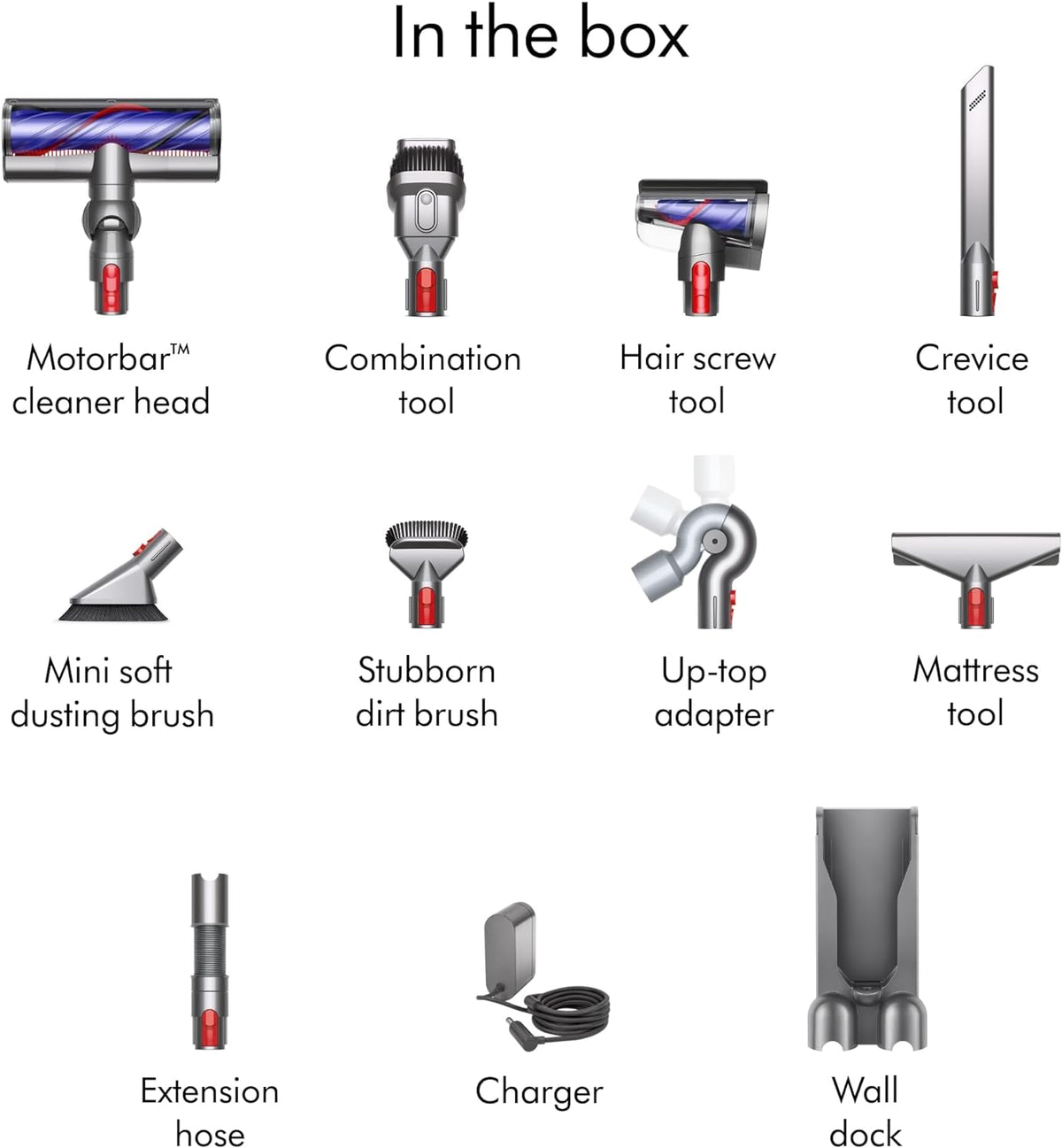 Dyson Cordless Stick Vacuum Cleaner, 0.14 Gallons, Silver/Nickel - V8 SV25