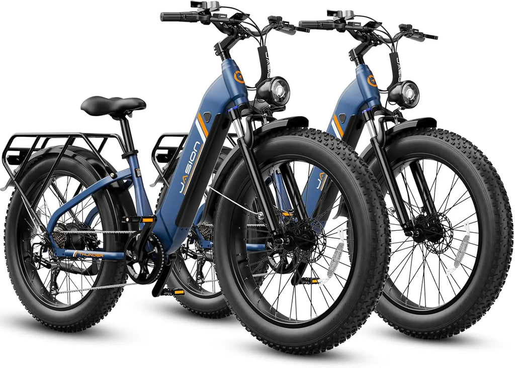 Jasion Electric Bike 1500W, 30+ MPH, 35-80 Miles, 26 in x 4 in Fat Tires - THUNDER