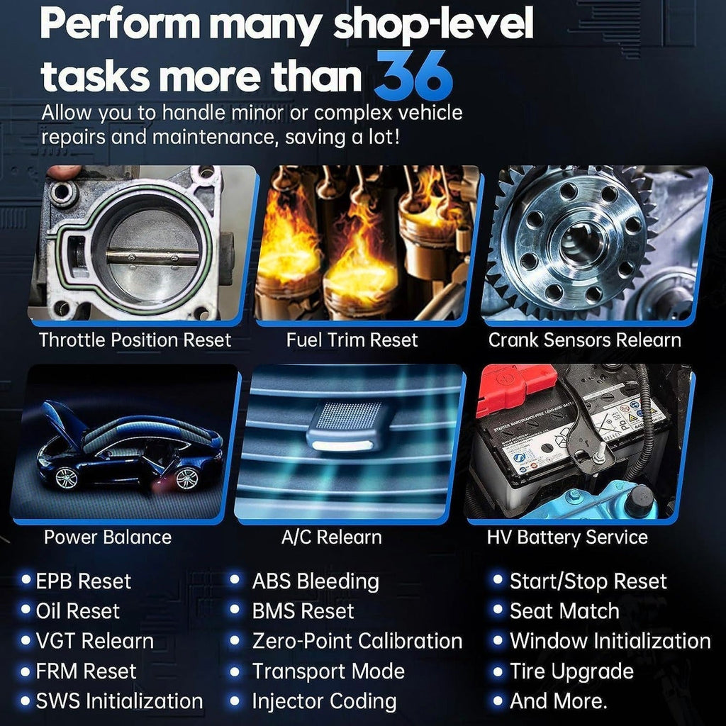 XTOOL Bidirectional Automotive Diagnostic Scanner With ECU Coding, Active Tests, Android 10 - D7