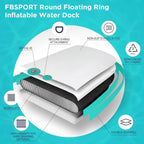 FBSPORT 8ft Inflatable Water Hammock Floating Platform