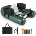Inflatable Fishing Float Tube With 20in Fish Ruler, 2 Storage Bags, Pump And Carry Bag