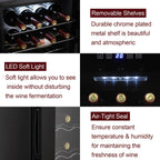Ktaxon 18 Bottle Compressor Wine Cooler, 1.8 Cu.Ft, 52L - Freestanding