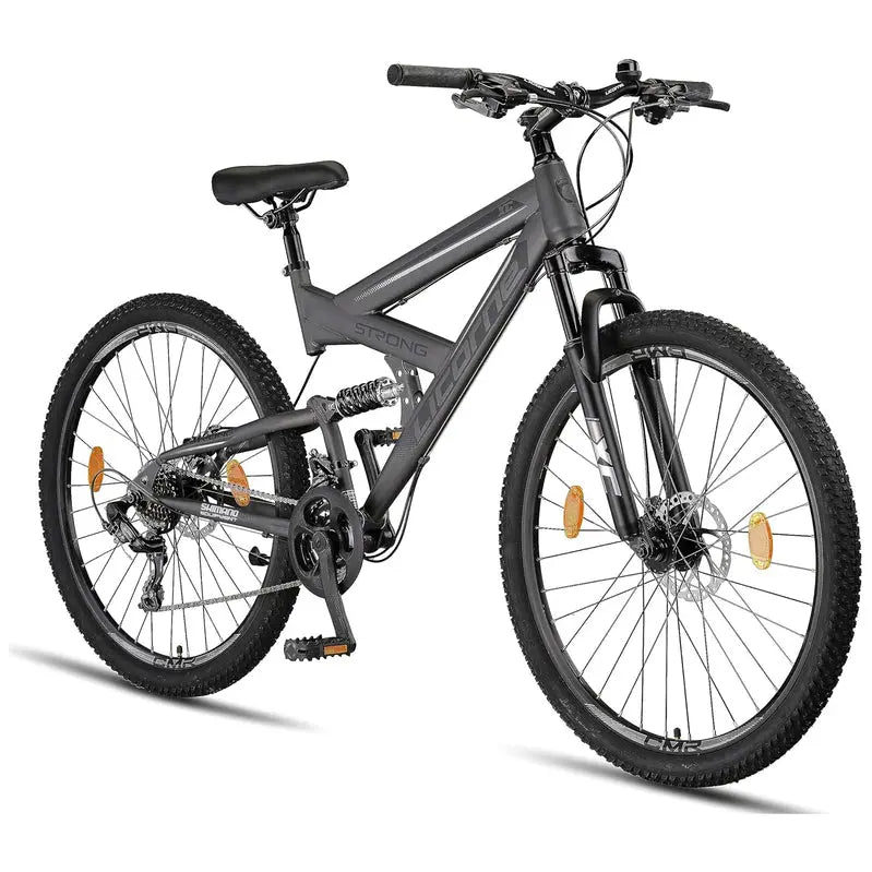 Licorne Bike Strong 2D Premium Hardtail Mountain Bike - Aluminum Frame, 21-Speed Drivetrain
