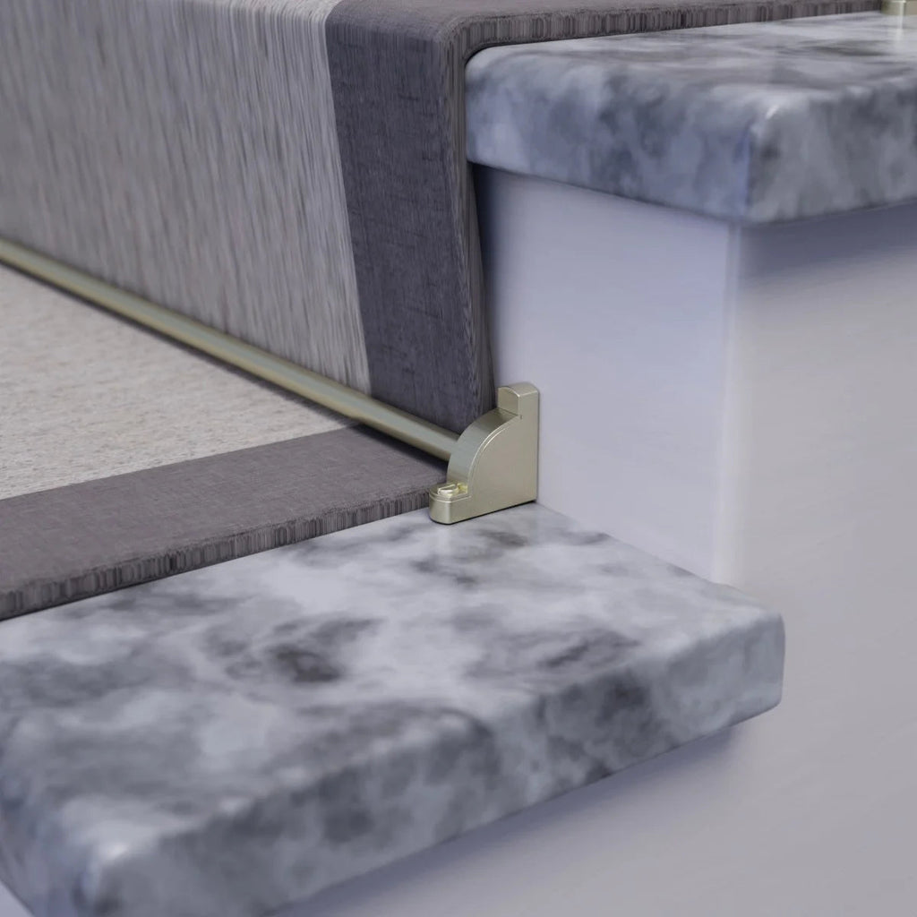 Renovators Supply Carpet Runner Rod Set, Brushed Satin Nickel, 39 5/8 inch, 13 Pack
