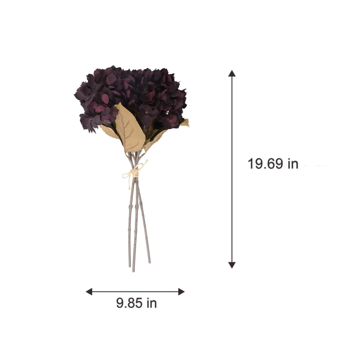 My Texas House Fall Faux Hydrangea Bundle, Dark Purple, 20"