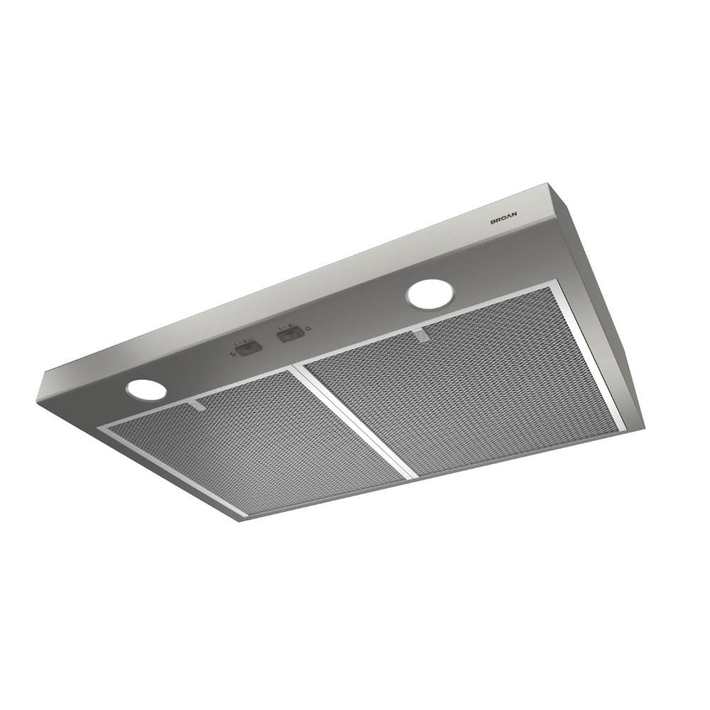 Broan Glacier BCSD1 Series 36 Inch Convertible Under-Cabinet 250 CFM Range Hood, Stainless Steel