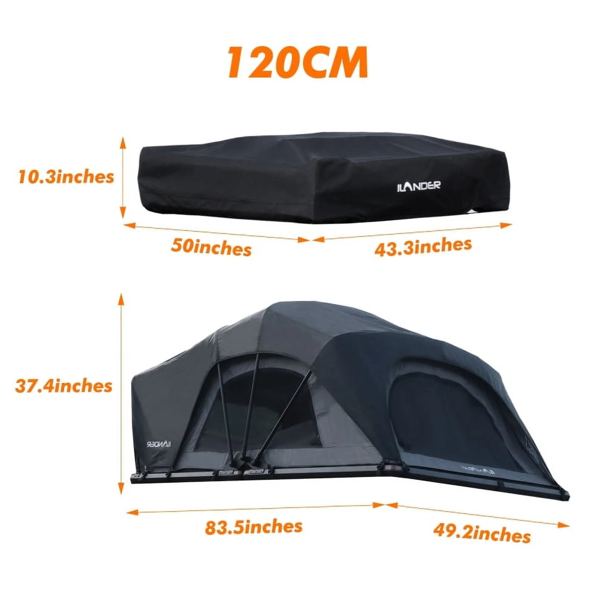 ILANDER Roof Top Tent 120cm Aluminum Fold-Out - Lite Cruiser