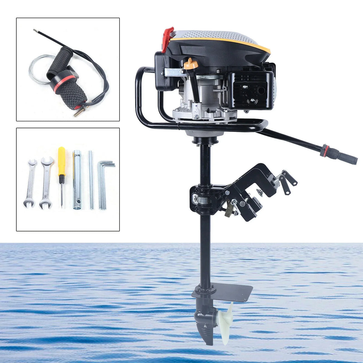 4-Stroke 3.2KW Outboard Boat Motor Engine With Air Cooling System