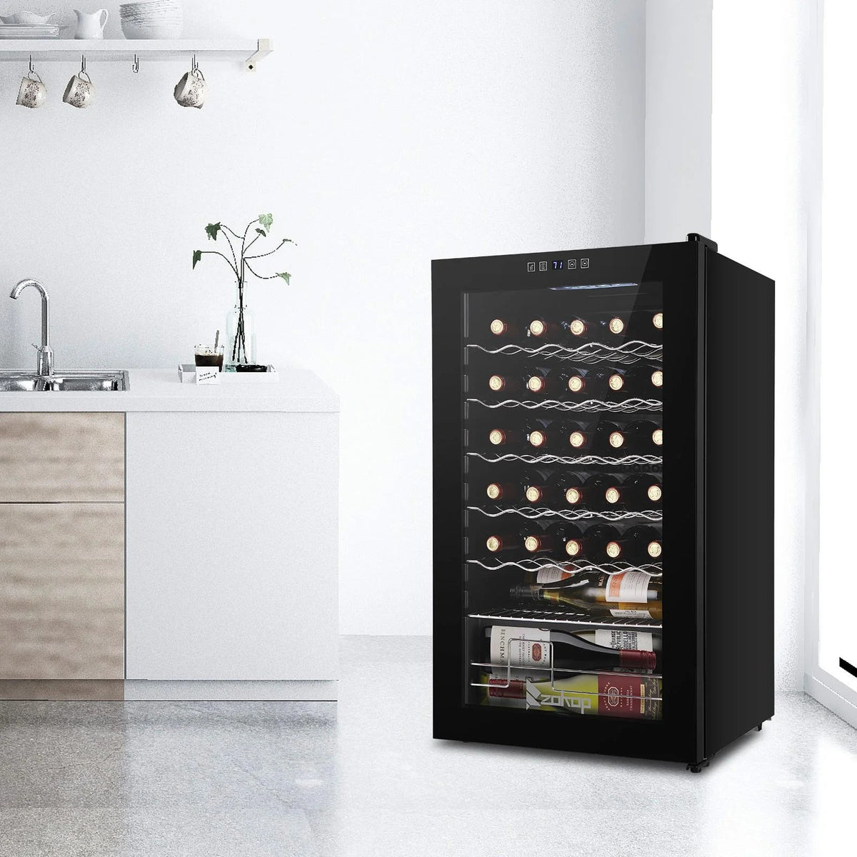 Ktaxon 18 Bottle Compressor Wine Cooler, 1.8 Cu.Ft, 52L - Freestanding