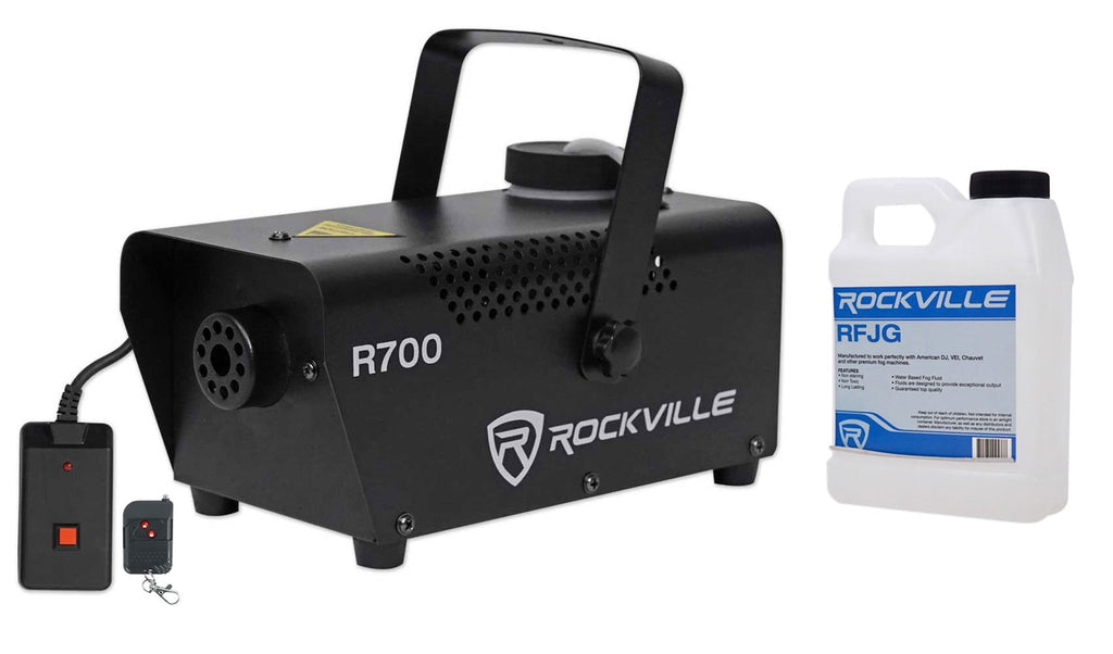Rockville R700 440W Water-Based Fog Machine, 3000 CFM Output, Wired and Wireless Timer Remotes, for Haunted Houses and Events