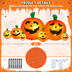 Yexmas 8 FT Halloween Inflatables Pumpkin, 7 Pumpkins Halloween Outdoor Decoration with Built-in LED Lights, Halloween Blow Ups for Yard, Lawn, Garden Decor