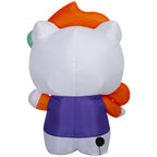 Airblown Halloween Yard Inflatables Light Hello Kitty in Purple Striped Overalls Sanrio