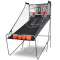 Costway Double Shot Electronic Basketball Arcade Game, 8 Game Modes, 4 Balls, Grey