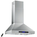 EKON KITCHEN EXPERT 36 Inches Stainless Steel Convertible Wall Mount Range Hood With Charcoal Filter And Remote Control - NAP04-36