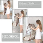 Nicesoul Foldable PE Wicker Hanging Egg Chair With Stand, Cushion And Pillow, 350 lb - Brown