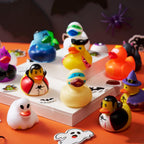 Joyfy 18 PCS Halloween Rubber Ducks for Halloween Goodie Bag Fillers, Trick or Treating Ducky Duck Bulk Toys Party Favors Supplies, Halloween Decorations for Kids Bath Toys
