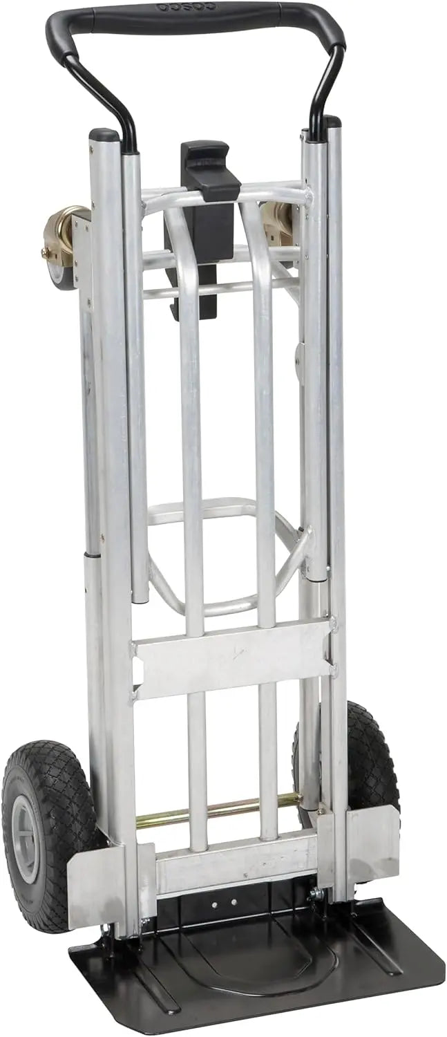 COSCO 4-in-1 Folding Hand Truck With Flat-Free Wheels And Folding Toe Plate