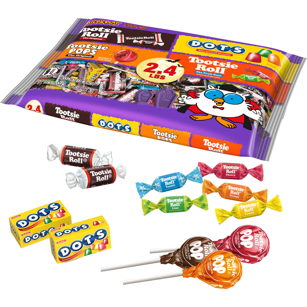 Child's Play Halloween Assorted Candy, 39.55 oz. Bag Peanut-Free, Gluten Free, Contains Milk.