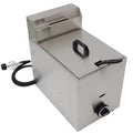 INTSUPERMAI Commercial Single-Tank Gas Deep Fryer, 6L, Stainless Steel