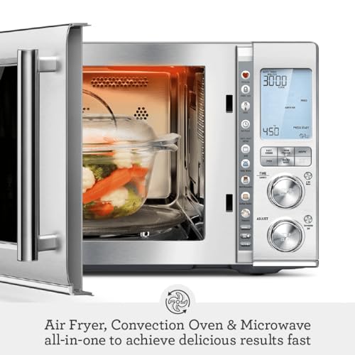 Breville Combi Wave 3 in 1 Microwave, 1.1 Cubic Feet, Black Stainless Steel - BMO870BST1BUS1
