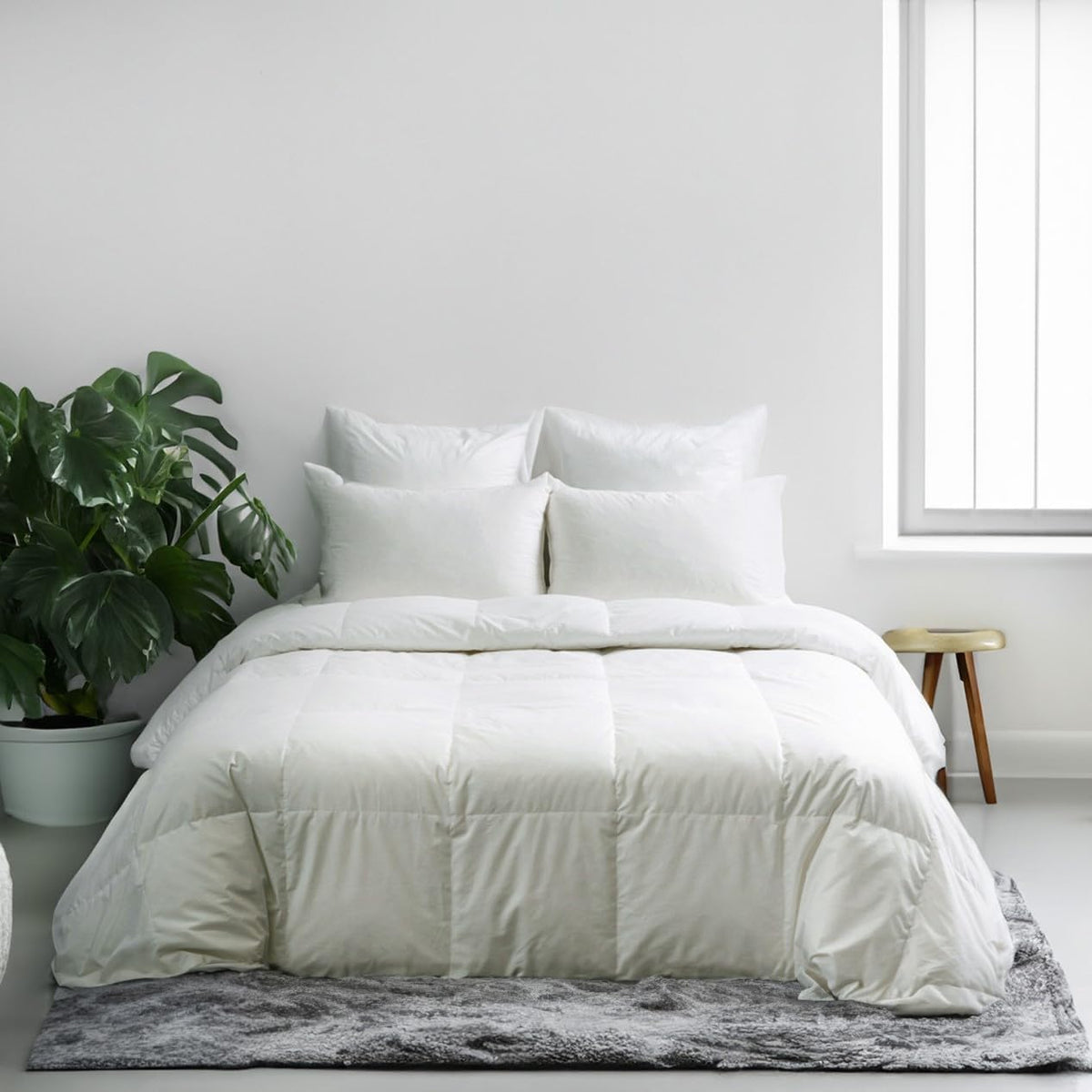 Highland Feather European White Duck Down Comforter, Full, Winter, 725 Fill Power - Tencel Organic Cotton Shell