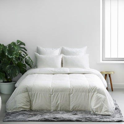 Highland Feather European White Duck Down Comforter, Full, Winter, 725 Fill Power - Tencel Organic Cotton Shell