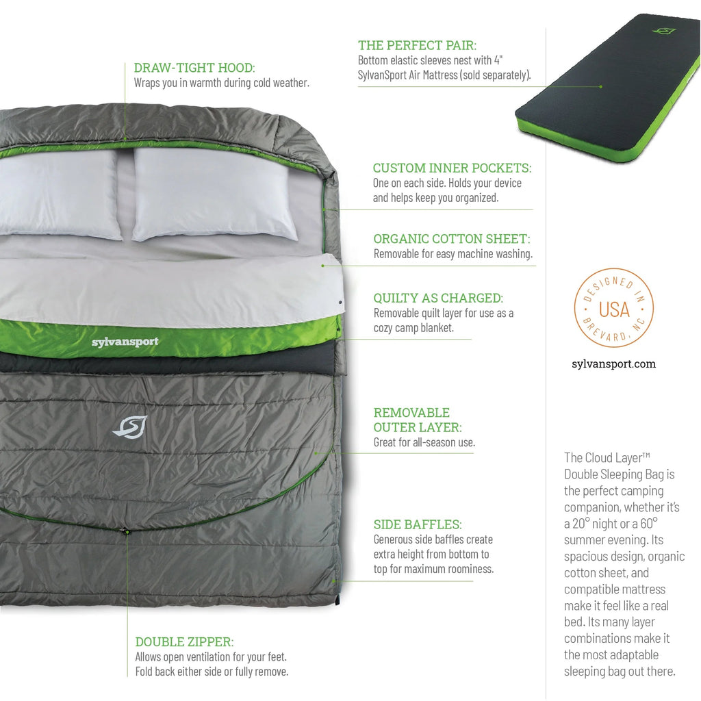 SylvanSport Cloud Layer Double Sleeping Bag