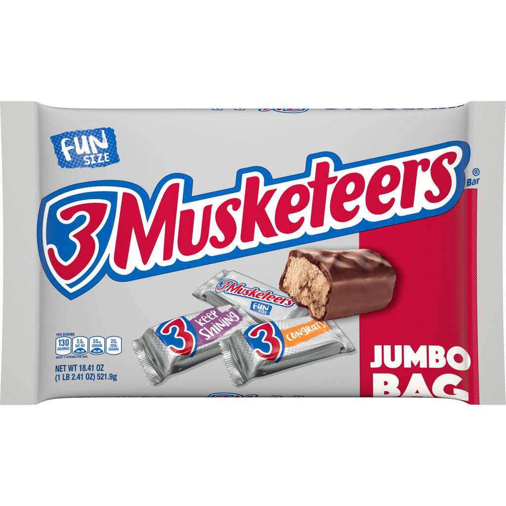 3 Musketeers Fun Size Chocolate Candy Bars - 10.48 oz Bag