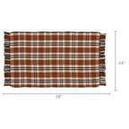 My Texas House Fall Taupe Plaid Indoor/Outdoor Layering Rug, 24" x 38"