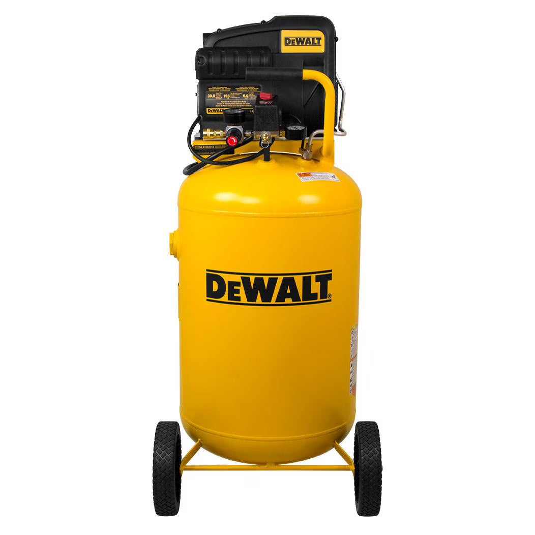 DeWalt Portable Vertical Air Compressor, 30 Gallon, Oil-Free, 1.9-Horsepower, 120-Volt, Yellow