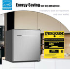 Frestec Compact Mini Refrigerator With Freezer, 1.6 Cu.Ft