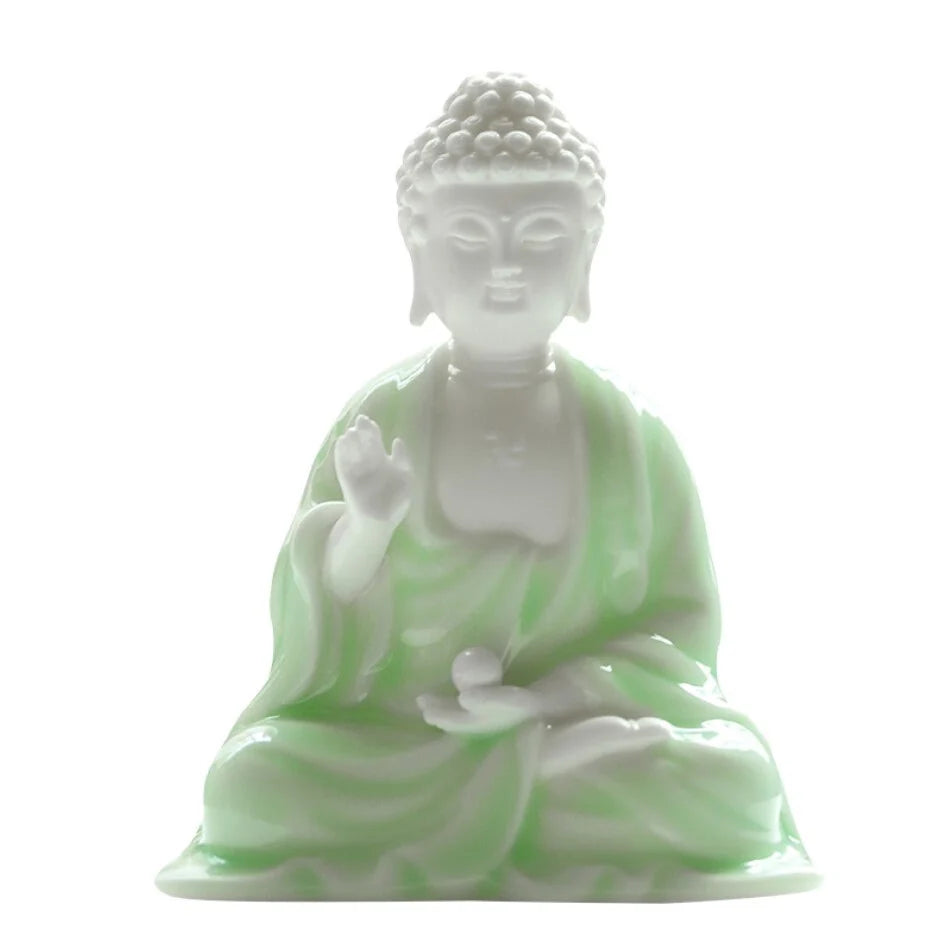 Handmade Buddha Statue Ornament, 11.0cm x 7.5cm - Abhaya Mudra