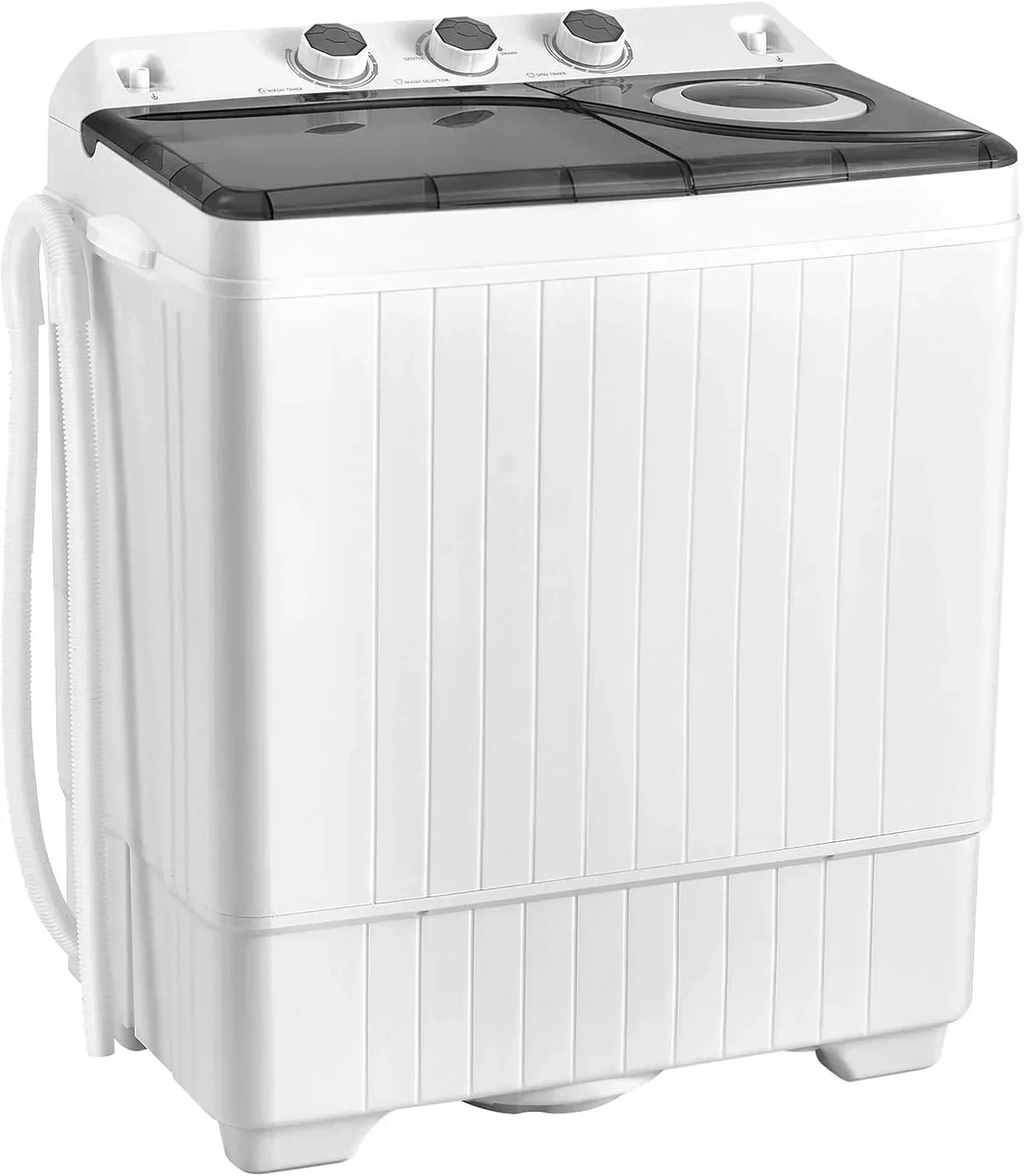 Costway Double Tub Washing Machine, 26 lb Capacity, 18 lb Wash, 8 lb Spin, Drain Pump