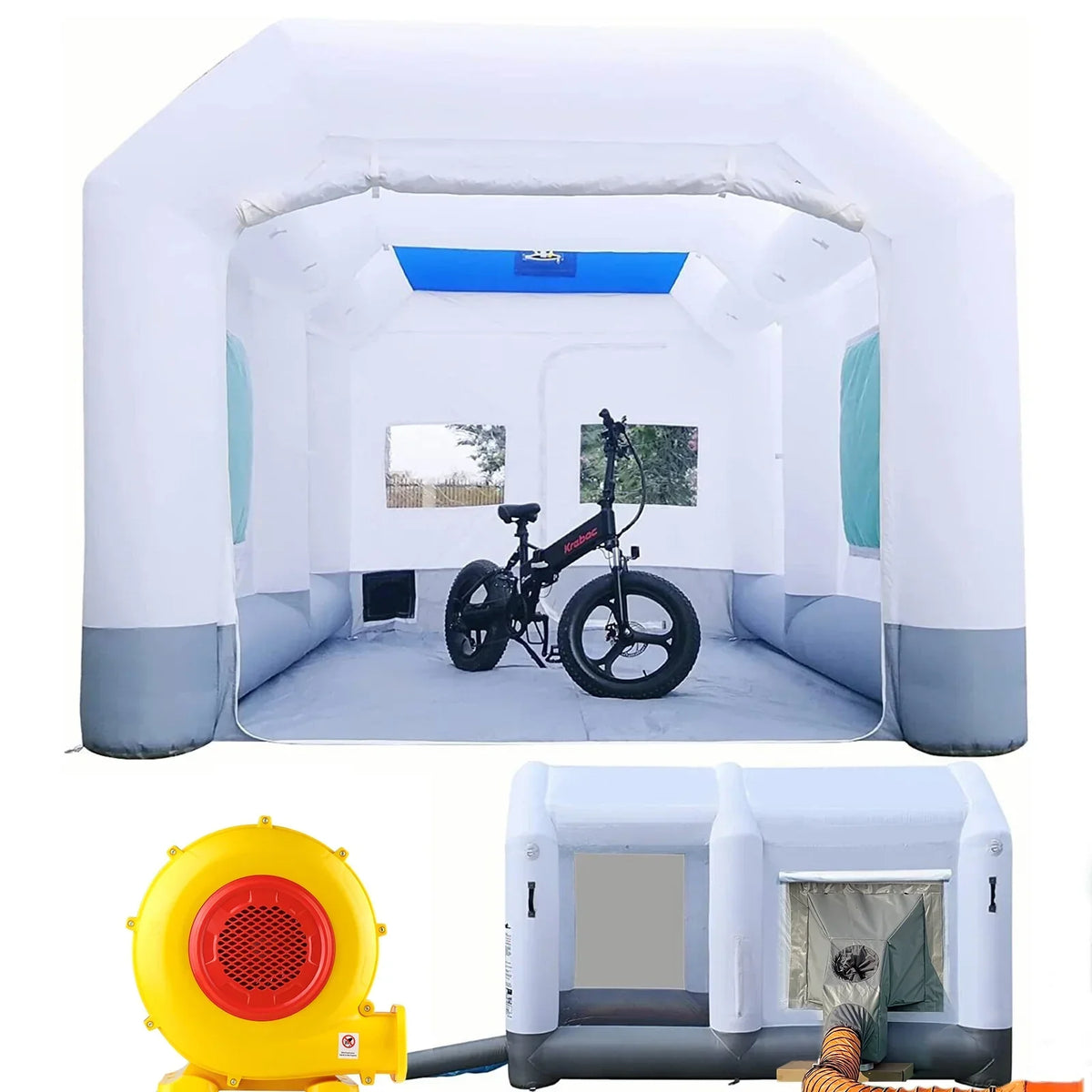 GORILLASPRO Portable Inflatable Paint Booth 13 x 10 x 8 Ft With 750W Blower