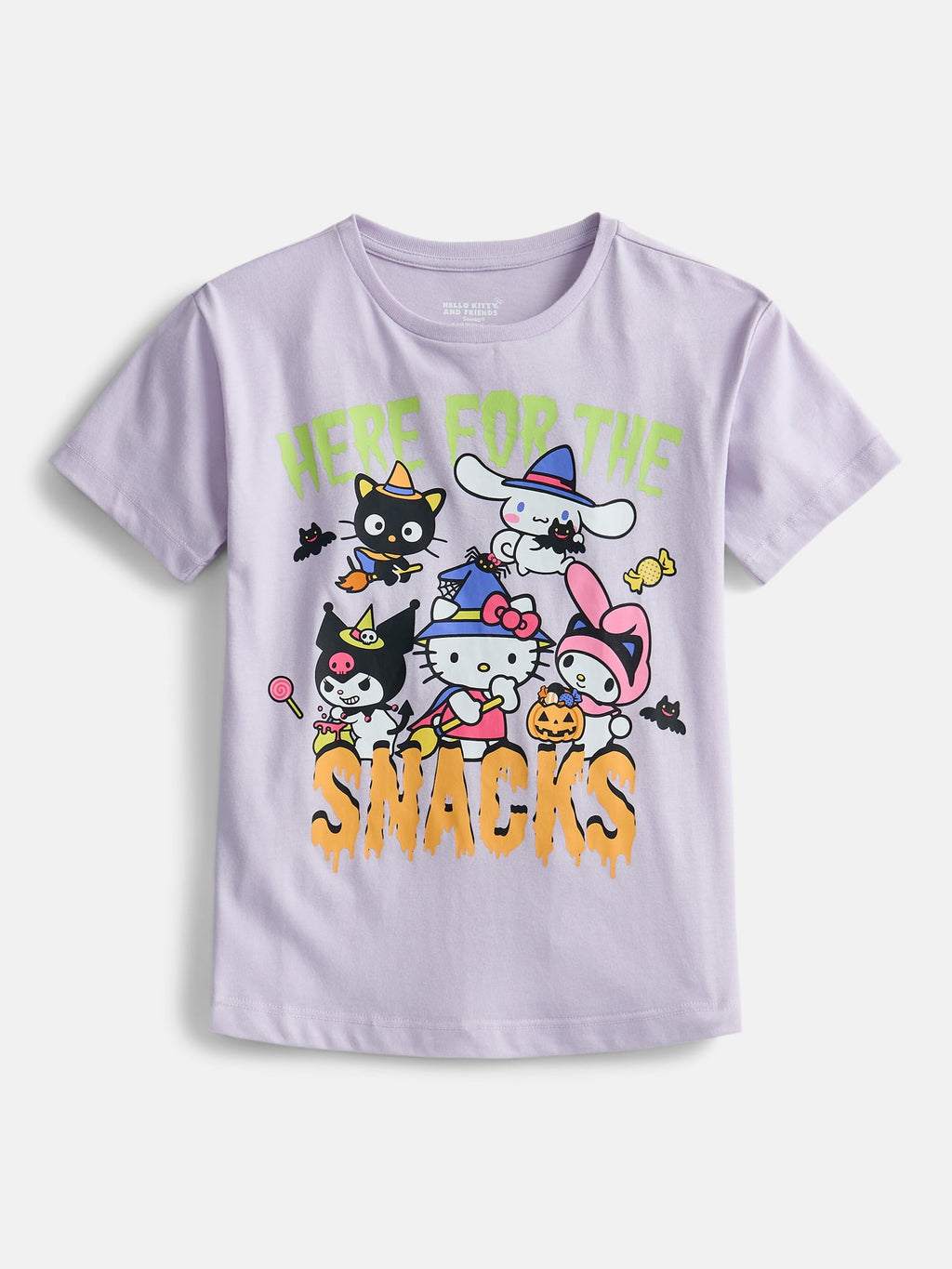 Hello Kitty Animal Print Girls Short Sleeve Graphic T-Shirt, Sizes 4-16