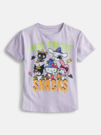 Hello Kitty Animal Print Girls Short Sleeve Graphic T-Shirt, Sizes 4-16