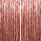 Sm:)e 2-Pack Light Bright Silver Foil Fringe Curtains for Events - Birthday, Wedding, Graduation, Christmas, Baby Shower, various festivals Decor Photo Booth Fun!