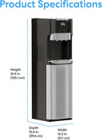 Brio Bottom Loading Water Cooler Dispenser for 3 or 5 Gallon Bottles - Hot, Room and Cold