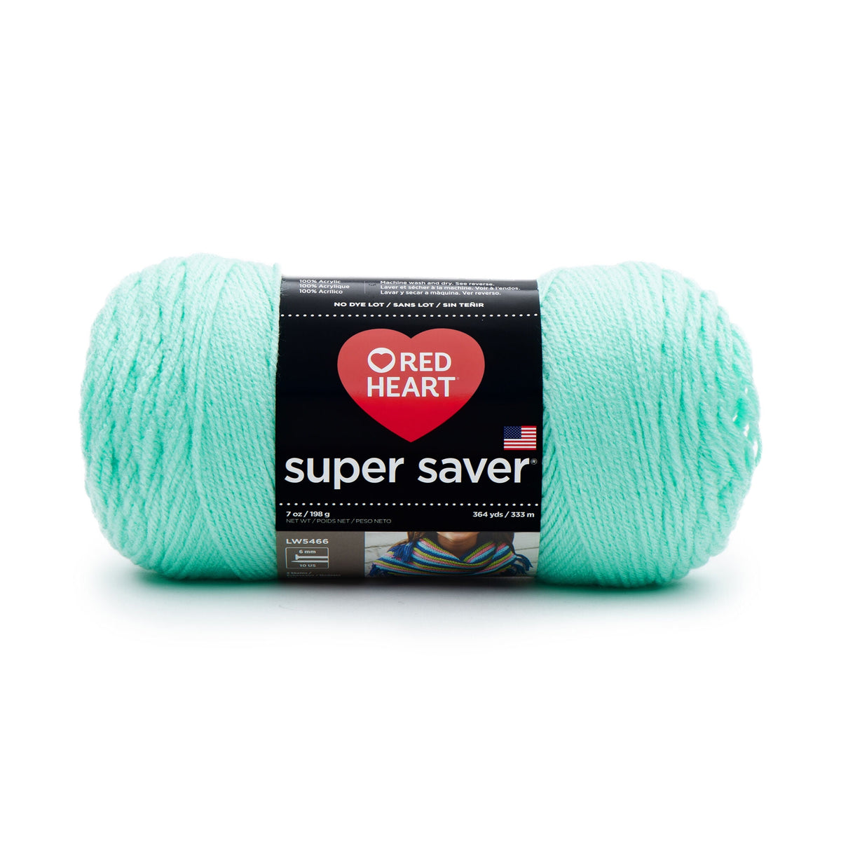 Red Heart Super Saver 4 Medium Acrylic Yarn Black 7oz 198g 364 Yards