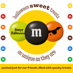 M&M'S Halloween Milk Chocolate Trick-or-Treat Candy, Party Favor Packs, Set of 30