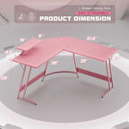 L-Shaped Gaming Computer Corner Desk With Monitor Stand - 220 lbs Capacity