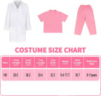 Doctor Costume for Kids, Doctor Costume with Lab Coat Halloween Party Dress Up for Girls Age 8-12 Years