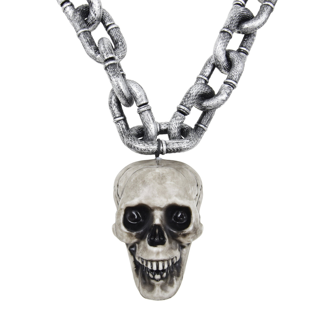 Skull Chain Decoration, Silver, 6', Halloween by Way To Celebrate