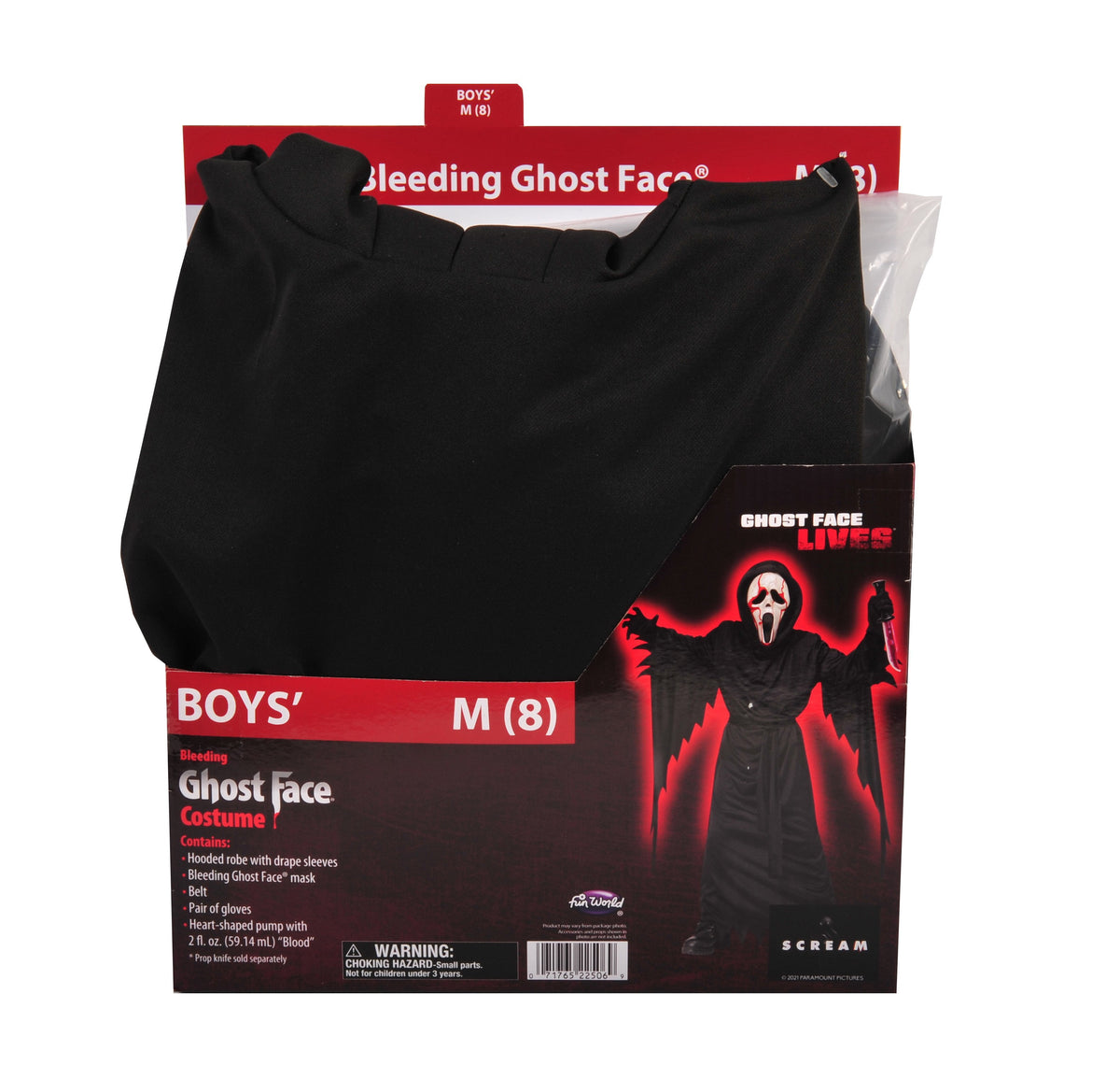 Bleeding Ghost Face Halloween Costume for Children, 5-Piece, by Fun World