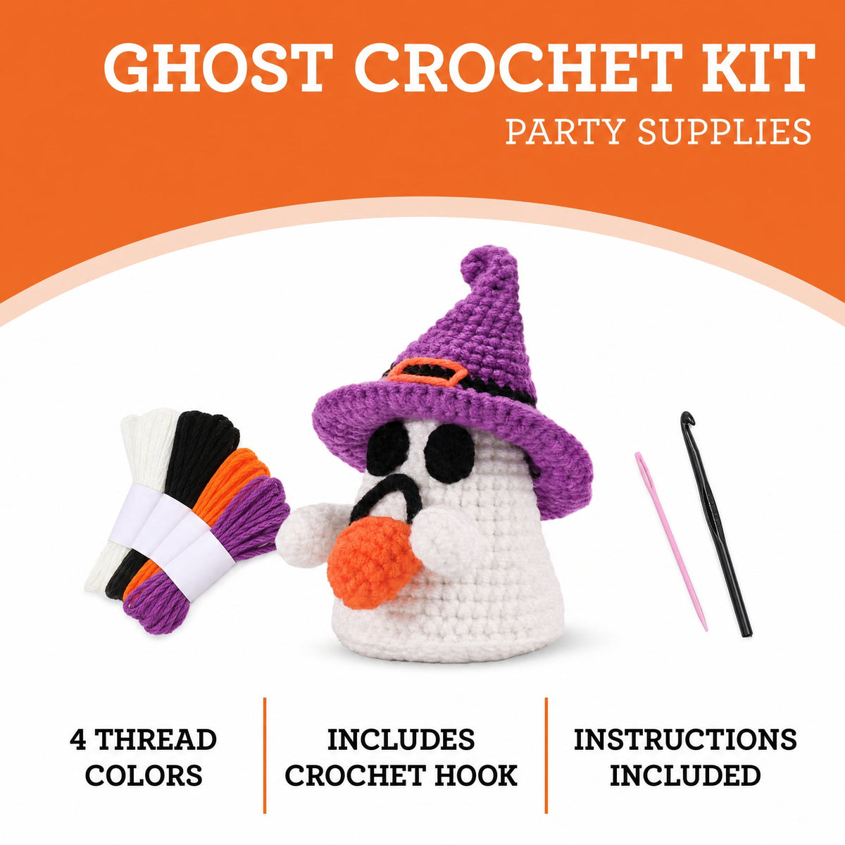 Ghost Crochet Kit, Multicolor, Halloween by Way To Celebrate
