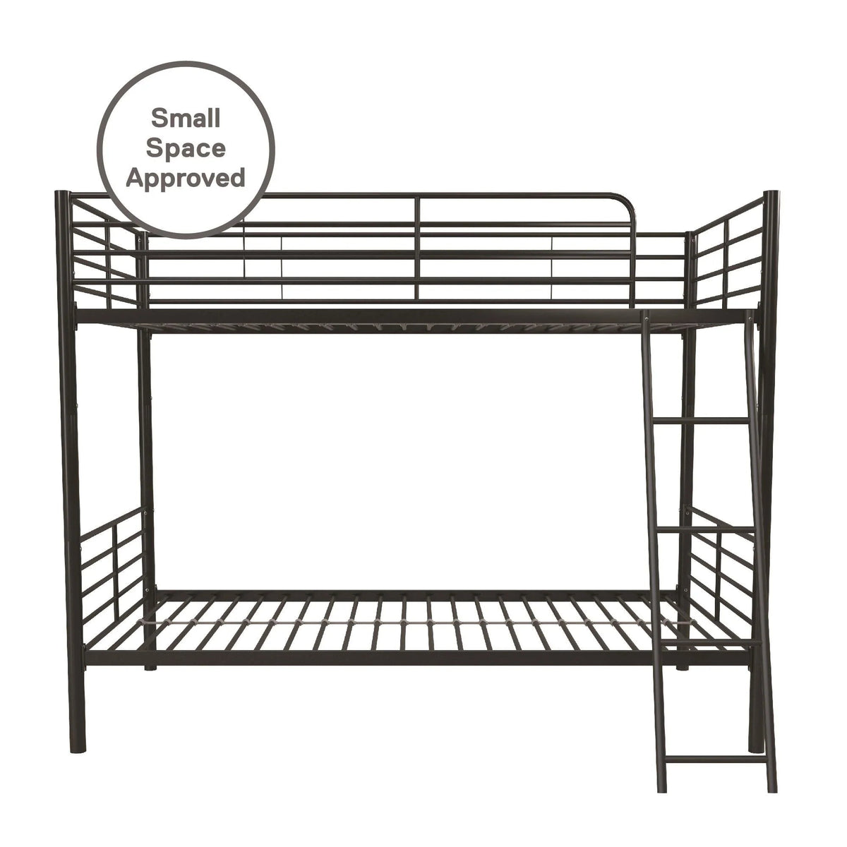 Mainstays Convertible Twin Over Twin Metal Bunk Bed - Black