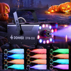 Donner Halloween Fog Machines 600W, 3000 CFM, 13 Colors, 12 RGB LED Lights, Smoke Machine for Party Wedding