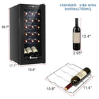 Ktaxon 18 Bottle Compressor Wine Cooler, 1.8 Cu.Ft, 52L - Freestanding