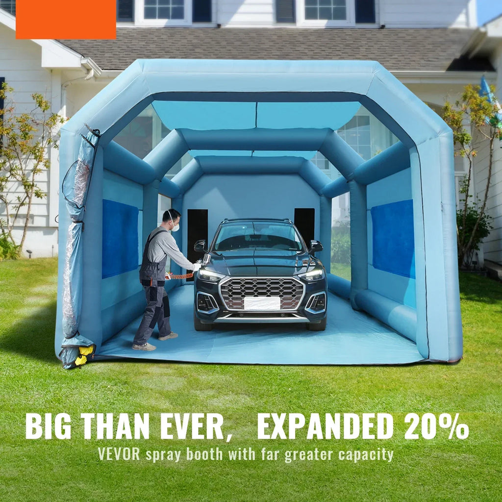 BENTISM Inflatable Paint Booth 30x20x13ft With 950W+1100W Filter System Blower